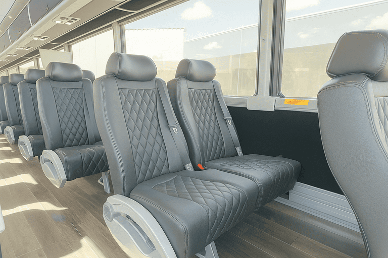 interior of Charter Bus Rental Lenexa charter bus